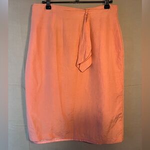 Vintage SK & Company 100% Silk Peach Pencil Skirt